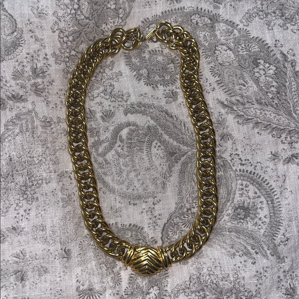 Premier Designs Vintage Gold Tone Chunky Chain Necklace